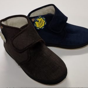 Zapatilla Caballero Bota Velcro Lana Virgen