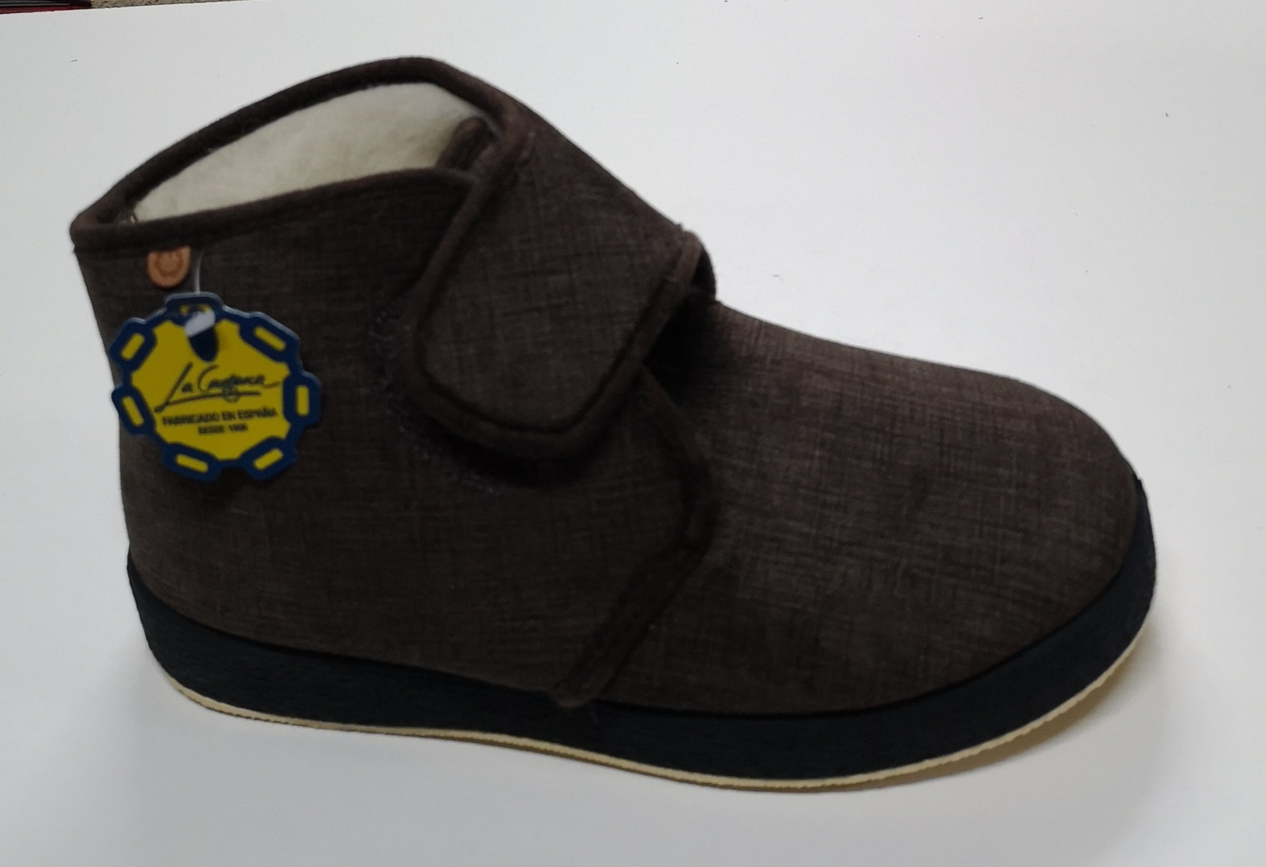 Zapatilla Caballero Bota Velcro Lana Virgen - Imagen 2