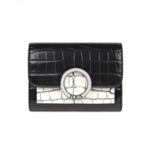 Cartera Pequeña Tous Piel Serpiente Negra y Blanca