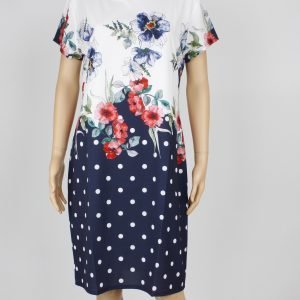Vestido Galmalla Estampado Manga Corta