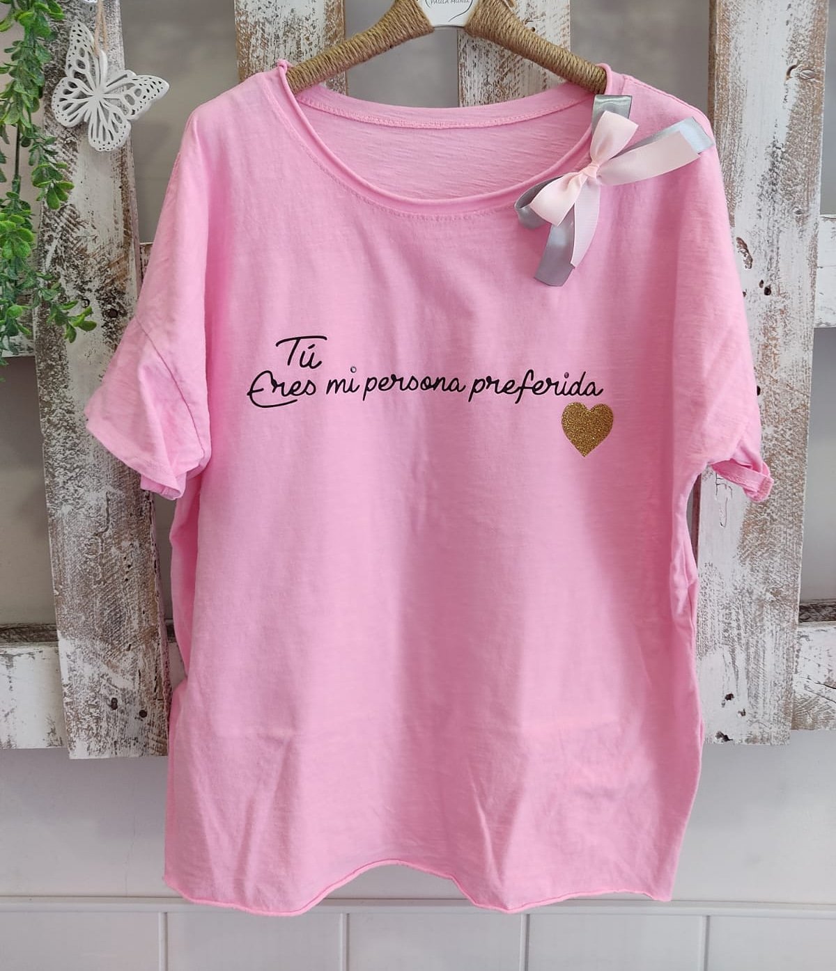 Camiseta rosa