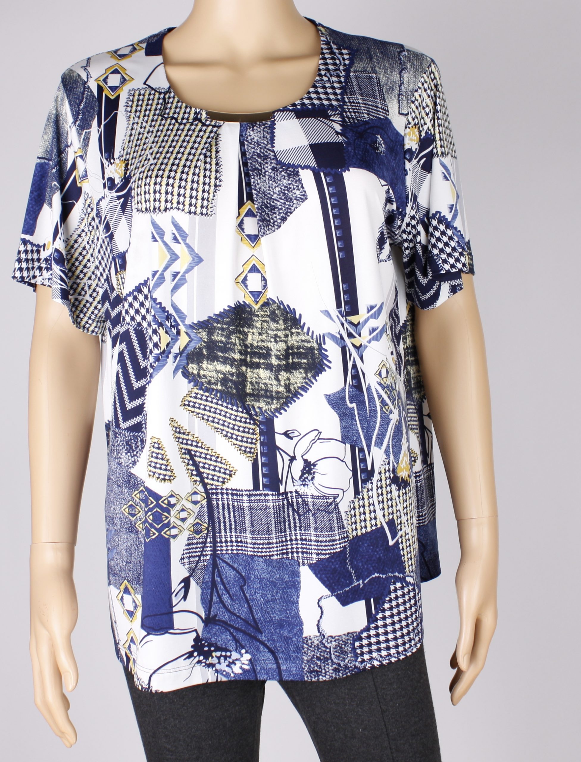 Camiseta OMC Curvy Estampado Pata de Gallo