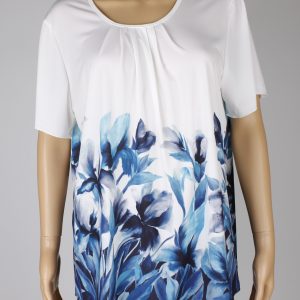 Camiseta OMC Curvy Blanca Estampado Flores