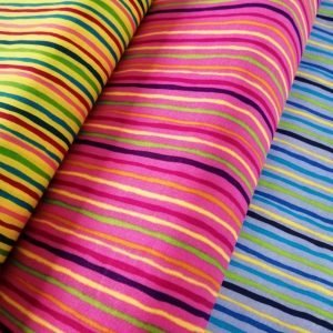 Tela Algodón Rayas Colores