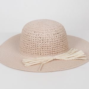 Sombrero de paja rosa palo