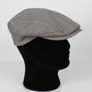 Gorra caballero tweed gris-azul