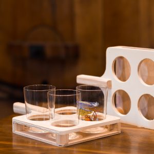TABLA PORTAVASOS PARA 4 VASOS DE SIDRA