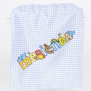 Bolsa Merienda Cuadros Azul