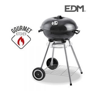 BARBACOA METALICA CON TAPA Y RUEDAS Ø44CM 70CM ALTURA