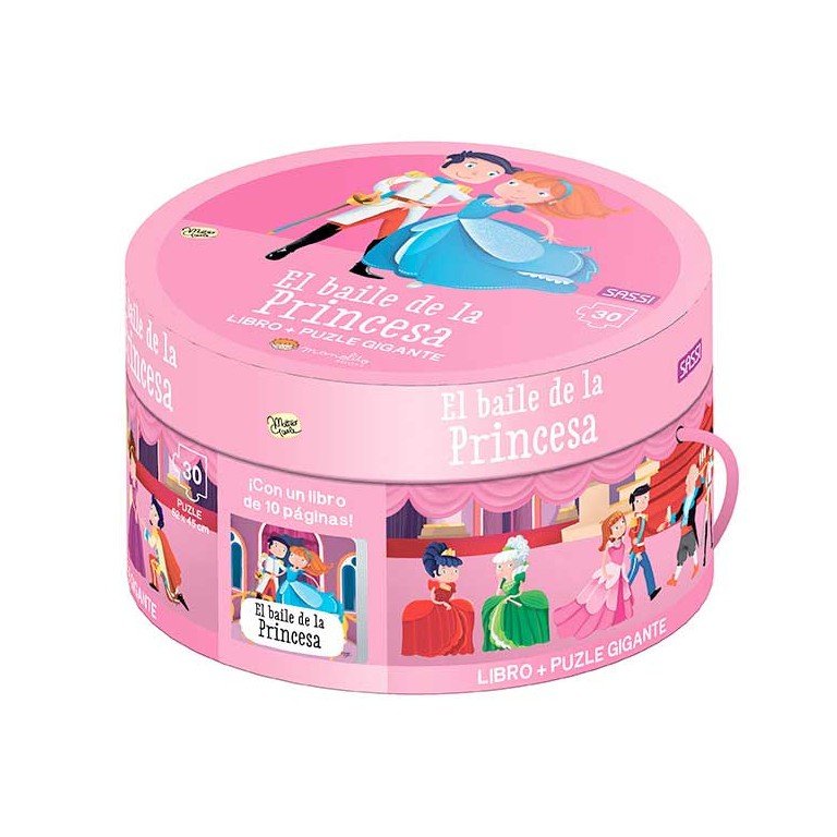 Caja redonda El baile de las princesas- Puzle +libro