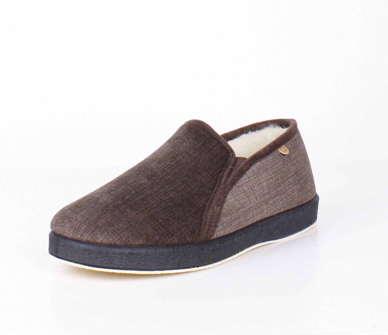 Zapatilla Caballero Elasticos Lana Virgen - Imagen 2