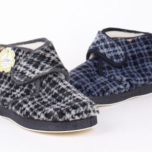 Zapatilla Caballero Bota Velcro Lana Virgen