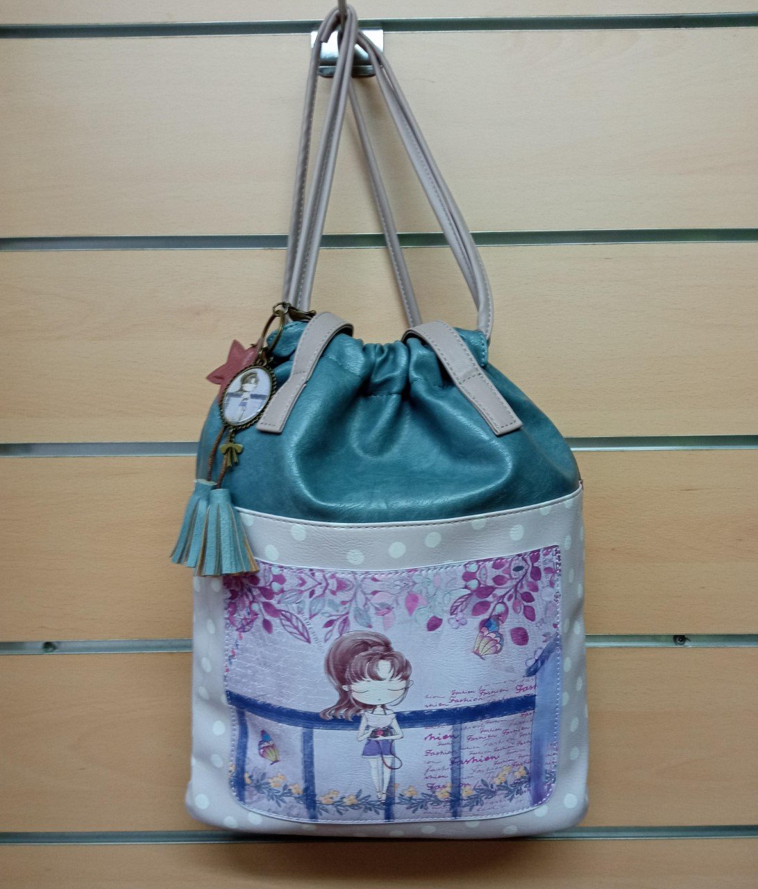 Mochila tipo saco con asas