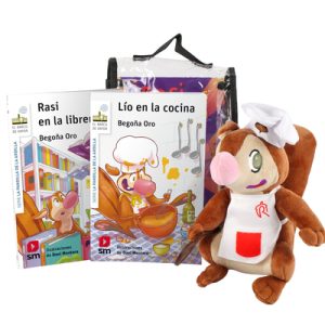 Pack La ardilla Rasi chef- Libros infantiles+ Peluche