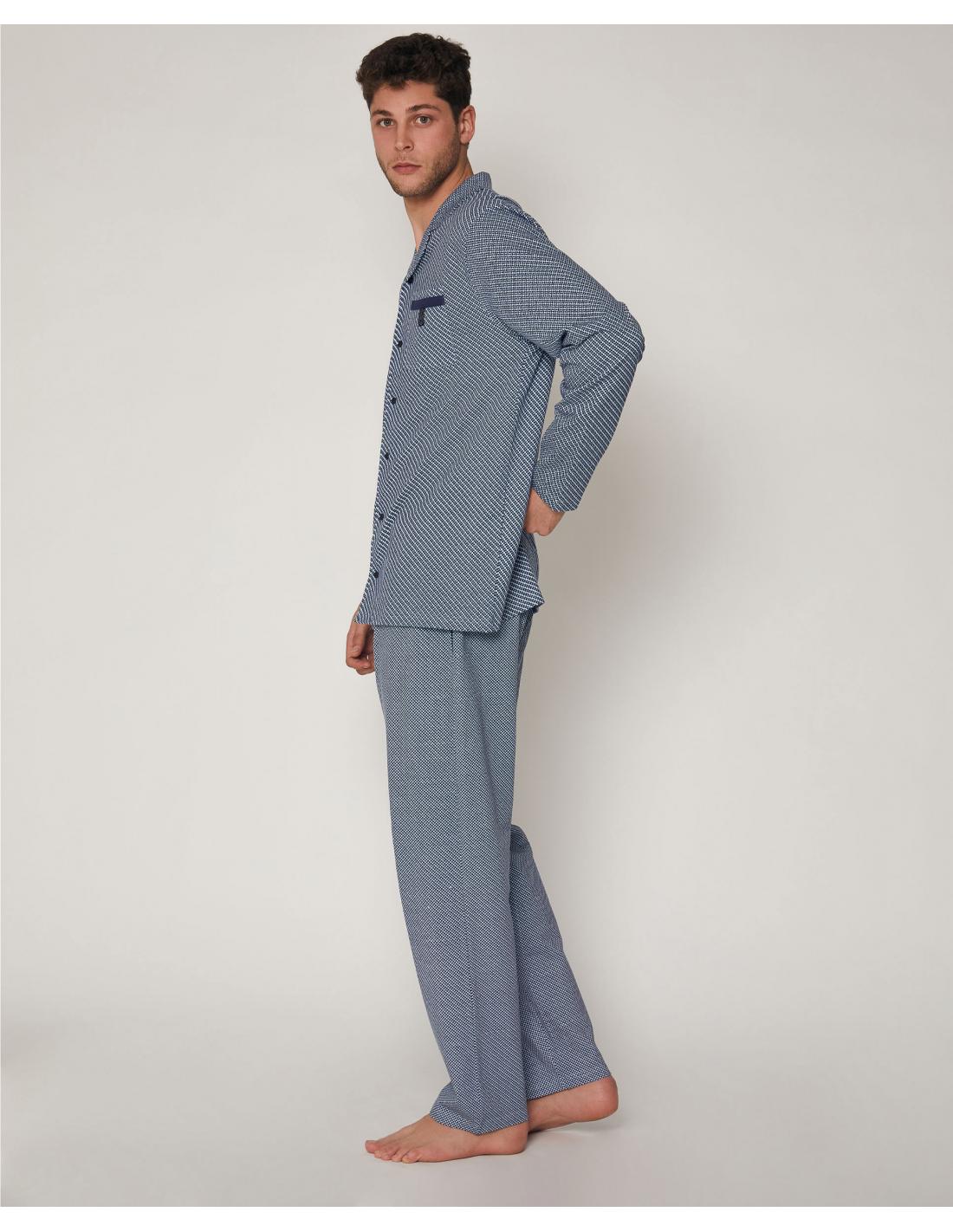 Pijama Botones Hombre Azul Admas Classic Edition 55314-0 - Imagen 3