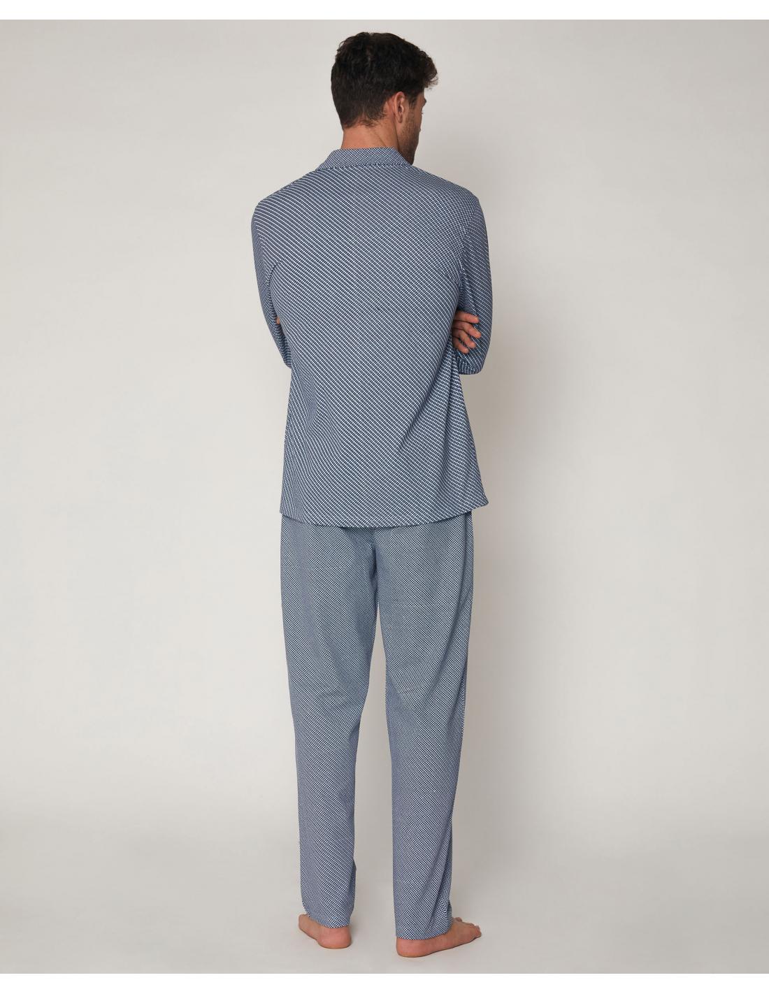 Pijama Botones Hombre Azul Admas Classic Edition 55314-0 - Imagen 2