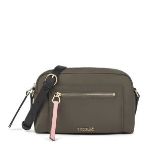 Bandolera Tous Shelby Caqui con Nylon Reciclado