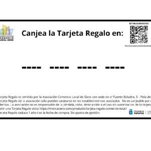 tarjeta regalo del comercio local
