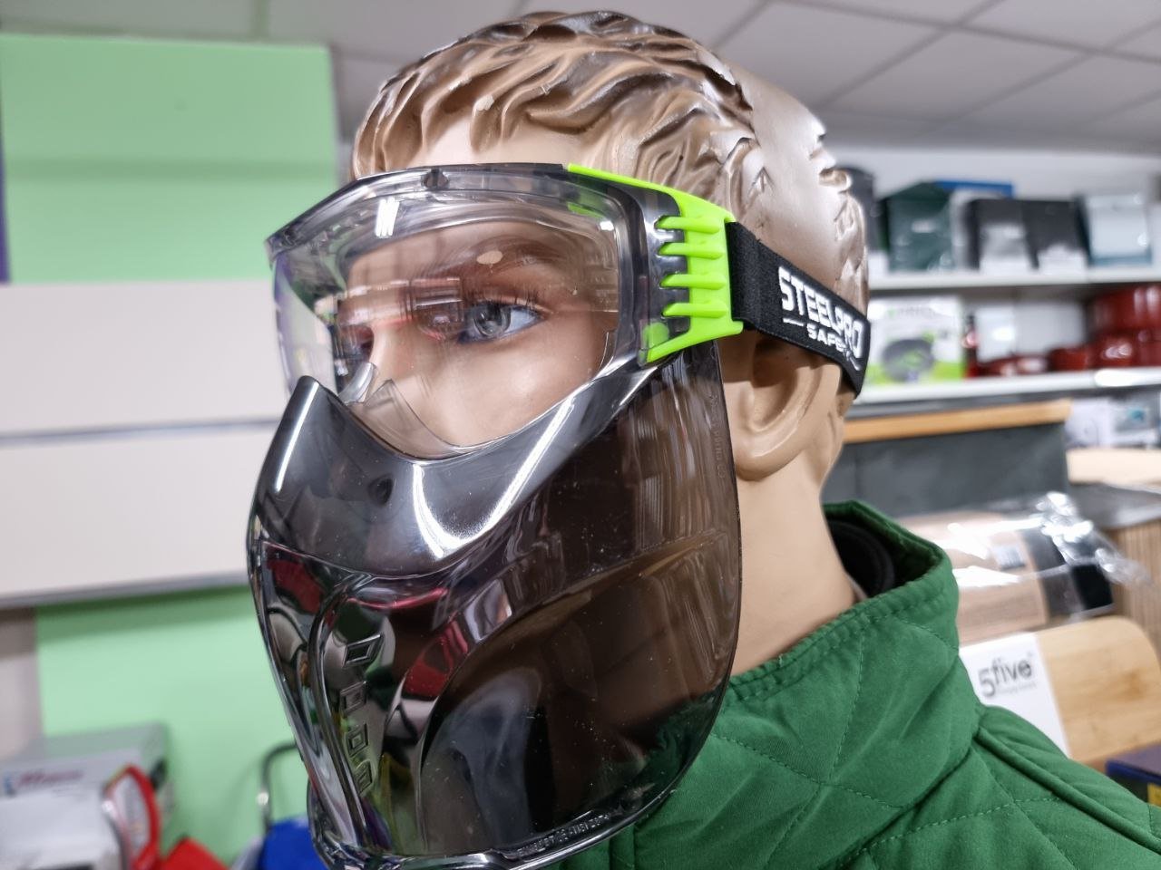 Pantalla Facial con visor de policarbonato integrado proporciona protección de la cara. - Imagen 2